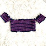 L*Space Smocked Off the Shoulder Bikini Top- Size S (we have matching bottoms)