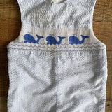 Little Threads Seersucker with Smocked Whales Outfit- Size 24M