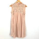 Hinge Blush Crochet Lace Tank Dress- Size XS