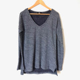 Paige Blue V Neck Sweater- Size S