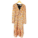 WAYF Yellow Floral Print Midi Dress NWT- Size S