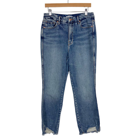 Good American Good Curve Frayed Hem Jeans- Size 14/32 (Inseam 27")