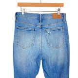Madewell Medium Wash Distressed Raw Hem Perfect Vintage Jeans- Size 28 (Inseam 26.5”)
