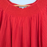 Moon River Red Smocked Neckline and Tassel Sleeve Dolman Top NWT- Size XS