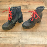 Scoop Black Sadie Heeled Combat Boots- Size 6.5 (See Notes)