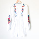 No Brand White Embroidered Dress- Size ~S