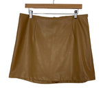 Abercrombie & Fitch Tan Vegan Leather Mini Skort NWT- Size L