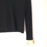 Sutton Studio Black Cashmere Sweater with Removable Collar and Cuffs- Size Petite (see notes)