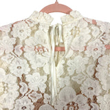 No Brand Ivory Lace with Tan Cami and Tie Back Top- Size ~S (see notes)