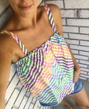 J Crew Pastel Checkered Button Up Top- Size 4