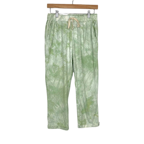 Amaryllis Green Tie-Dyed Pants- Size S
