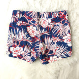 J Crew Blue and Red Floral Print Shorts- Size 2