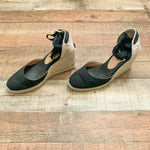 CASTAÑER Black Carina 80 Canvas Wedge Espadrilles- Size 39