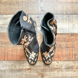 Free People Embroidered Booties- Size 37 (sold out online, great condition)