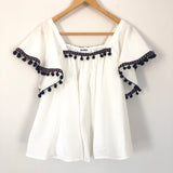 BB Dakota Makari Flutter Sleeve Top- Size S
