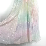 L'Atiste Pastel Dress with Metallic Tulle Overlay NWT- Size S