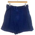 A New Day Navy Blue with Belted Shorts- Size L