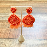 No Brand Coral Beaded Earrings