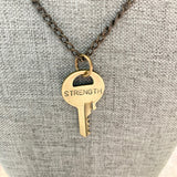 Jennifer Montana Strength Key Pendant Necklace