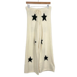 Peach Love Fuzzy Knit Star Print Sweater Pants- Size S (see notes, sold out online, we have matching pants)