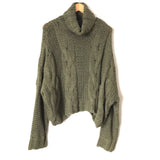 Hyfve Green Open Knit Turtleneck Sweater- Size S