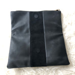 Sole Society Black Suede Detail Clutch