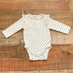 Old Navy White/Black Polka Dot Onesie- Size 0-3M