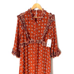 Free People Rust Floral Button Up Midi Dress NWT- Size S