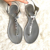 Guess Metallic Addison Flat Sandals- Size 11