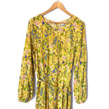 Old Navy Yellow Floral Belted Jumpsuit- Size M Tall