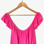 Misa Los Angeles Hot Pink Anais Off The Shoulder Top- Size S