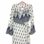 Sonja By Sonja Morgan White Paisley Print Wrap Dress NWT- Size ~S (see notes)