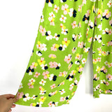 Scoop Green Floral Smocked Bodice Square Neck Jumpsuit- Size XS (sold out online)