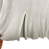 The Drop Tan Back Slit Ribbed Sweater- Size XL (sold out online)