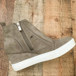 CCOCCI Grey Zip Up Wedge Sneakers - Size 7.5 (See Notes)