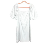 Abercrombie & Fitch White Puff Sleeve Dress NWT- Size M