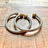 No Brand Silver Set of Two Cuff Bracelets