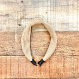 No Brand Mocha Ribbed Top Knot Headband