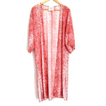 Fantastic Fawn Sheer Pink Snakeskin Kimono - Size S