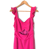 Lovers + Friends Hot Pink Front Cutout Jumpsuit- Size S