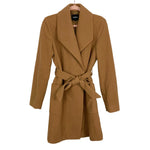 Express Caramel Recycled Wool Blend Belted Coat- Size S