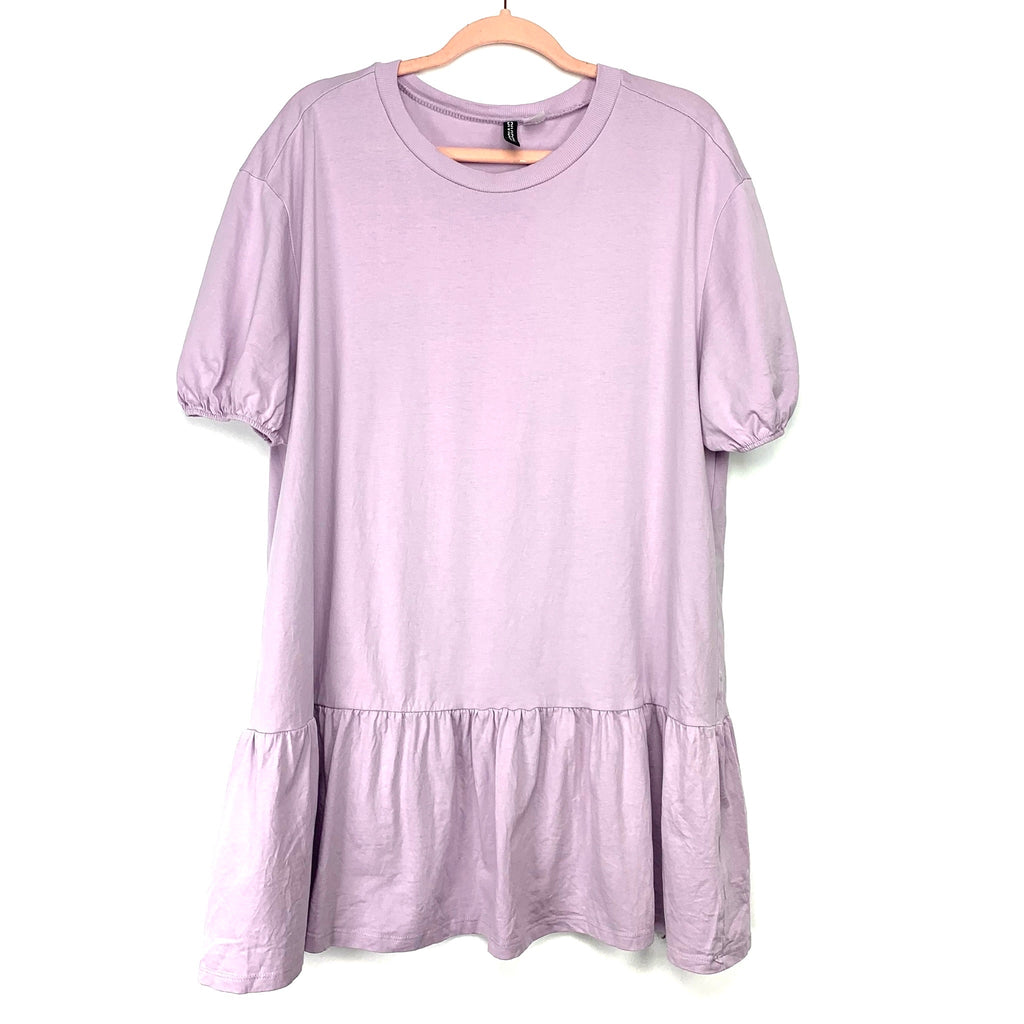 DIVIDED H&M Purple Elastic Sleeve Drop Waist Dress- Size L DIVIDED H&M Purple Elastic Sleeve Drop Waist Dress- Size L