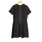 Madewell Black Striped Fitted Dress- Size 10