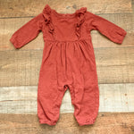 City Mouse Burnt Red Jumpsuit- Size 3-6M