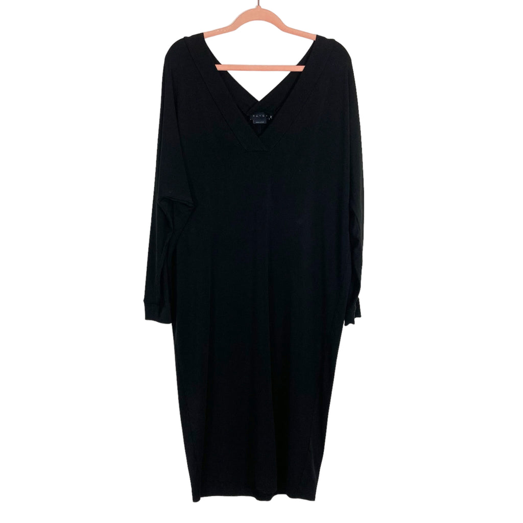 HATCH Maternity Black V-Neck Long Sleeve Dress- Size 0S The Saved Collection HATCH Maternity Black V-Neck Long Sleeve Dress- Size 0S The Saved Collection