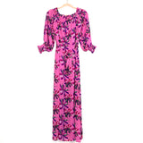 WAYF Pink and Purple Birds of Paradise Print Off the Shoulder Side Slit Maxi Dress NWT- Size S (sold out online)