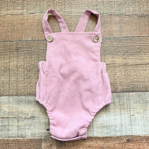 No Brand Mauve Corduroy Jumpsuit- Size ~0-3 Months (See Notes)