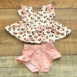 Made By Molly Animal Print Dress with Bloomers- Size 3-6M