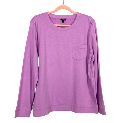 Talbots Lilac with Front Pocket Sweatshirt NWT- Size XL