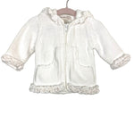 2H Knits White Knit Jacket- Size 3/6M